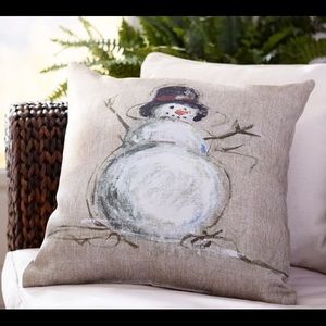 Pottery Barn Snowman Pillow